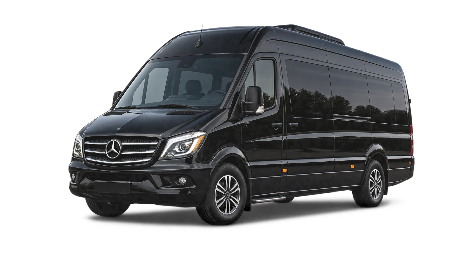 Black 14-passenger executive Sprinter van